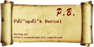 Püspök Bercel névjegykártya